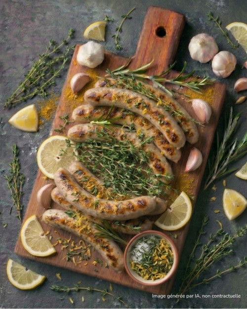 Saucisse de veau thym-citron