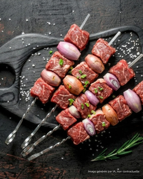 Brochette de bœuf à l'échalote