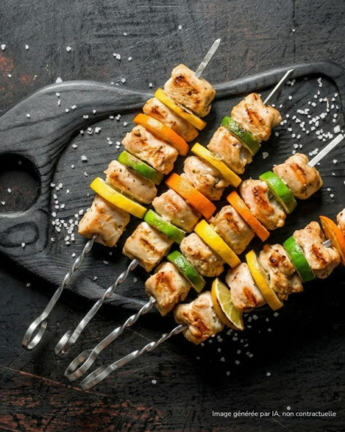 Brochette de poulet aux agrumes 