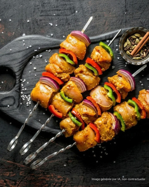 Brochette de poulet Indienne