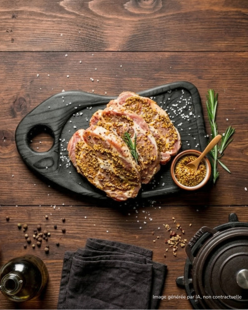 Échine de porc sans os à la moutarde