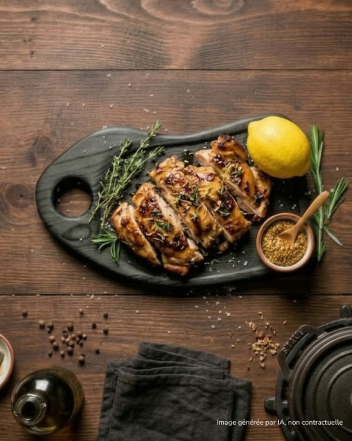 Cuisse de poulet désossée thym-citron