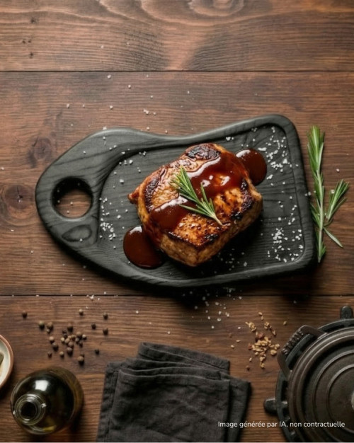 Pavé de filet mignon de porc, sauce barbecue