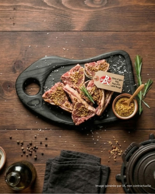 Côtes d’agneau filet, Pays d’Oc Label Rouge