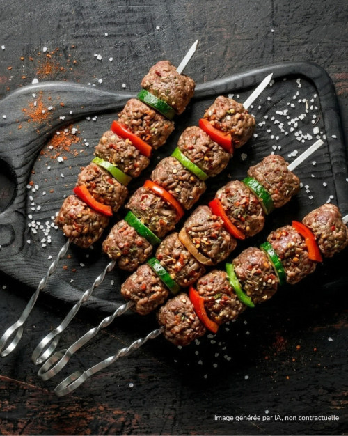 Brochette de bœuf haché au piment d’Espelette