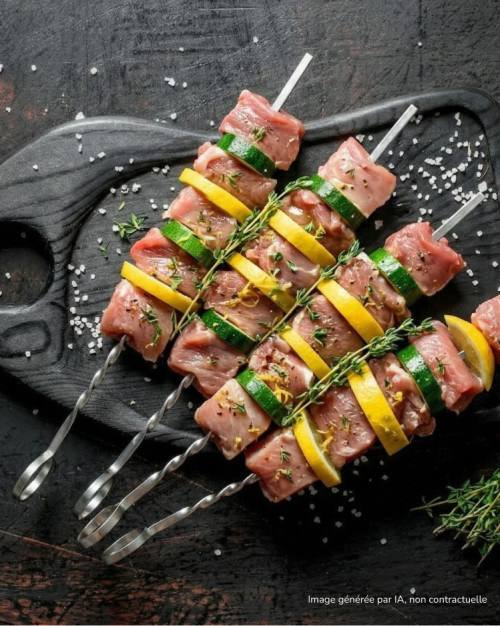 Brochette de veau thym-citron