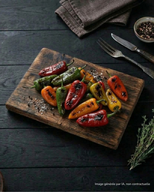 Pimientos asados (petits poivrons grillés)